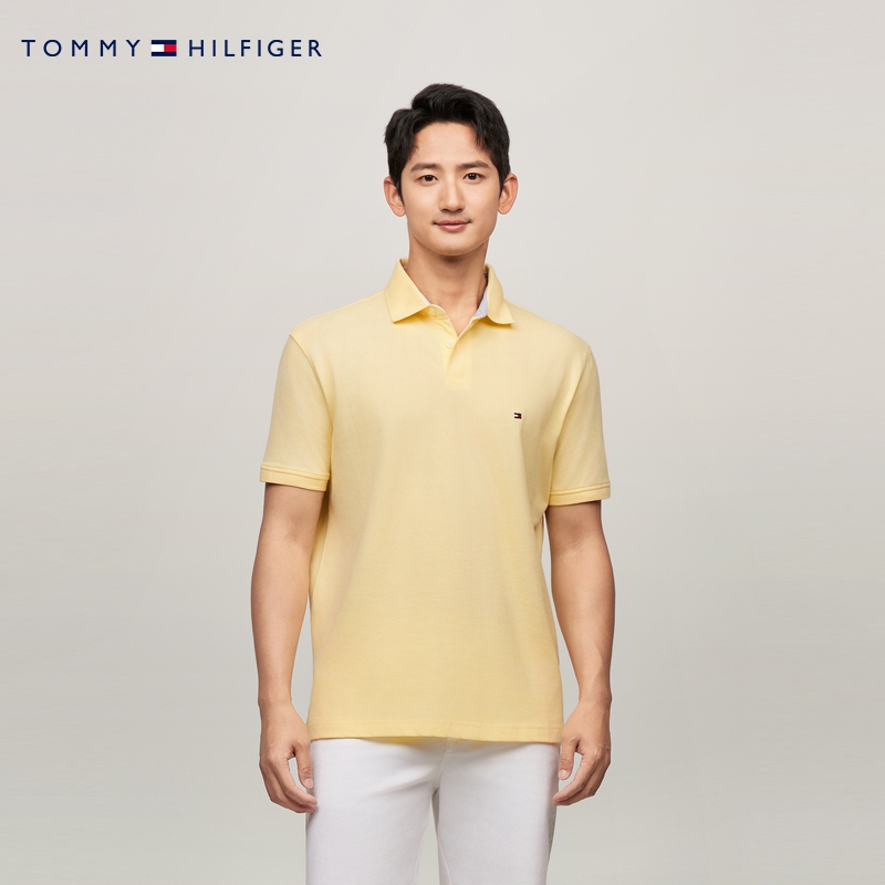 【透气舒适】Tommy24春夏男珠地网眼绣标商务净色短袖POLO78JA572 - 图3