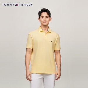 【透气舒适】Tommy24春夏男珠地网眼绣标商务净色短袖POLO78JA572