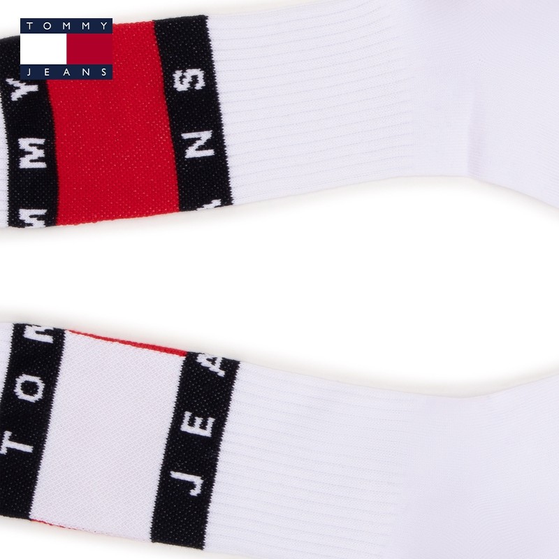 Tommy男装时尚潮流旗标字母提花舒适微弹商务休闲运动中筒袜子,淘宝优惠券,粉丝福利购,淘宝优惠卷