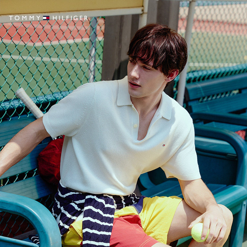 【航海系列】Tommy25春夏新款男抽绳腰度假海边拼色篮球运动短裤,淘宝优惠券,粉丝福利购,淘宝优惠卷