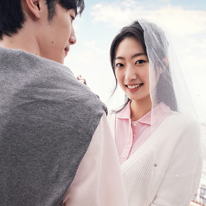 Tommy秋冬女装纯棉休闲简约小绣标纽扣V领合身针织开衫外套 - 图1