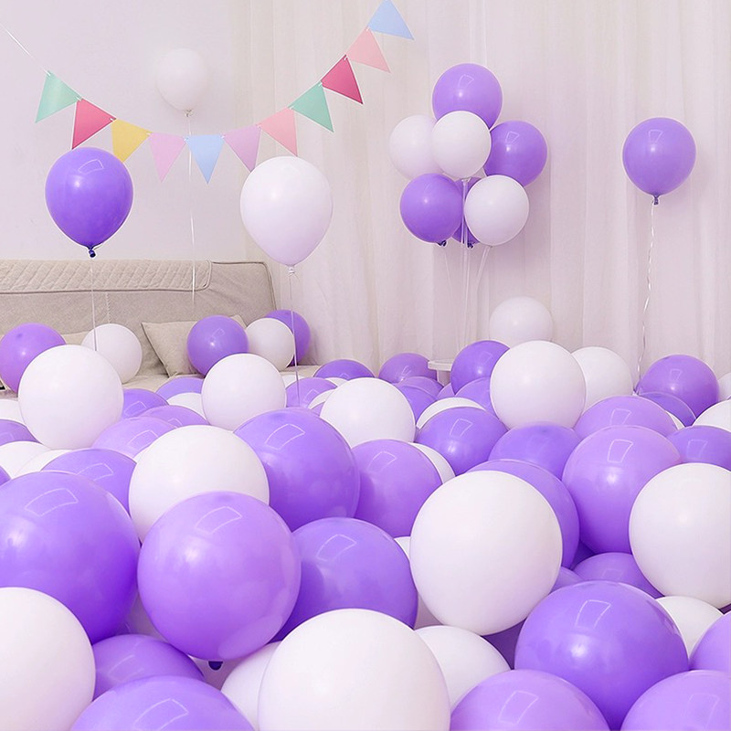 加厚珠光紫色气球生日装饰商场开业活动布置金属马卡龙紫色汽球,淘宝优惠券,粉丝福利购,淘宝优惠卷