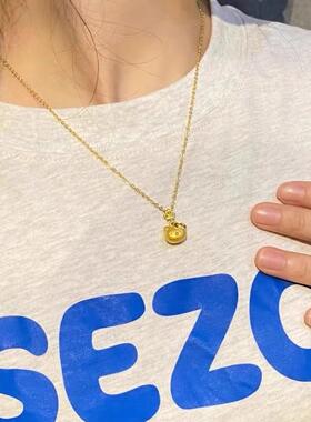 helloKitty凯蒂猫黄金包银吊坠可爱小猫头挂坠项链KT猫猫女送礼物