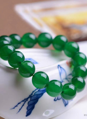 天然绿玉髓手串玛瑙手链水晶宝石