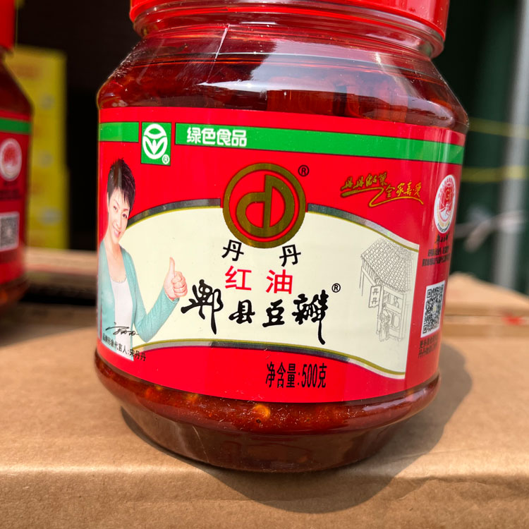 四川丹丹红油郫县豆瓣酱郫县特产正宗豆瓣蚕豆酱500g/瓶炒菜专用 - 图1