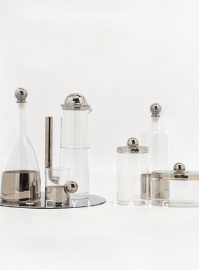 轻奢茶具样板间电镀银酒具水具