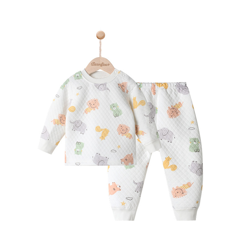 儿童纯棉套装秋冬保暖夹丝棉婴儿秋衣秋裤分体两件套宝宝家居睡衣,淘宝优惠券,粉丝福利购,淘宝优惠卷