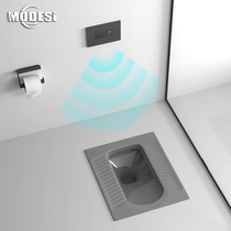 Grey squatting pan concealed water tank ceramic home toilet squatting pit type induction stool toilet urinal basin