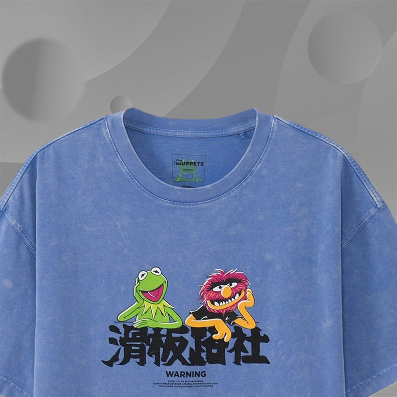 中国李宁联名Muppets科米蛙运动宽松新款短袖T恤 AHSR837