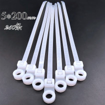 5 * 200 mm en plastique fixe à tête fixe cravate de nylon noir 200 longues une traction pour verrouiller la boucle de bale de la ceinture de sécurité