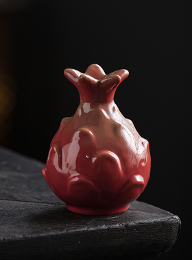 陶瓷中式火龙果创意水果摆件