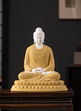 新中式陶瓷如来佛祖禅意摆件