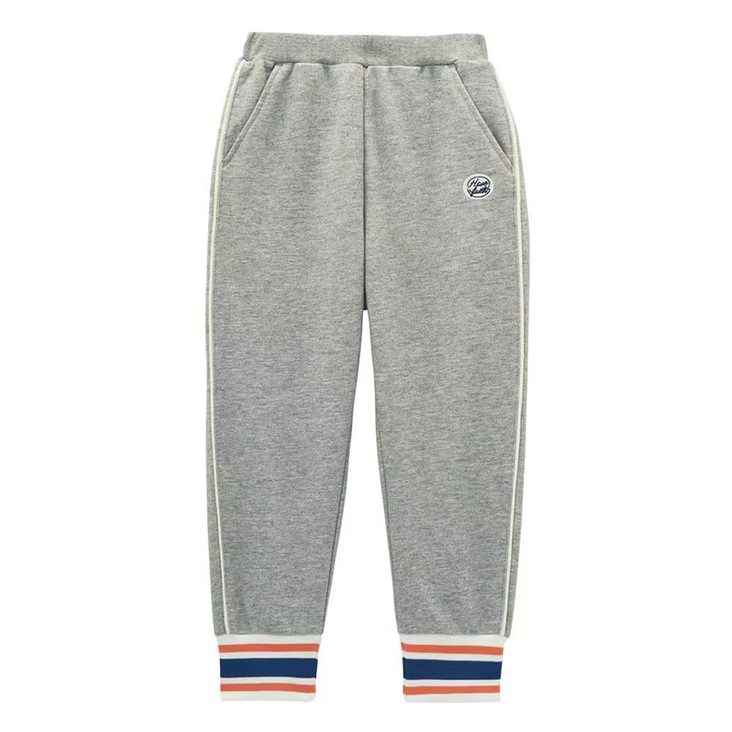 儿童裤子纯棉新款春秋男宝毛圈卫裤休闲束脚裤刺绣中大童运动裤潮,淘宝优惠券,粉丝福利购,淘宝优惠卷