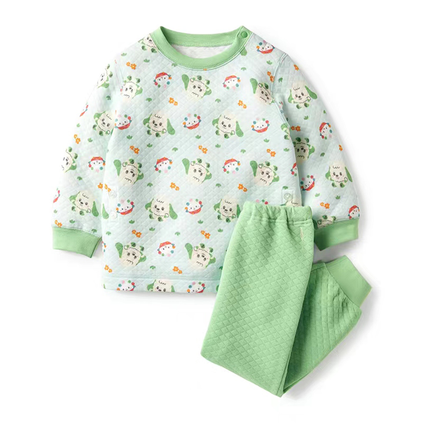 儿童家居服秋季新款男童纯棉保暖套装女童柔软空气棉长袖睡衣睡裤,淘宝优惠券,粉丝福利购,淘宝优惠卷