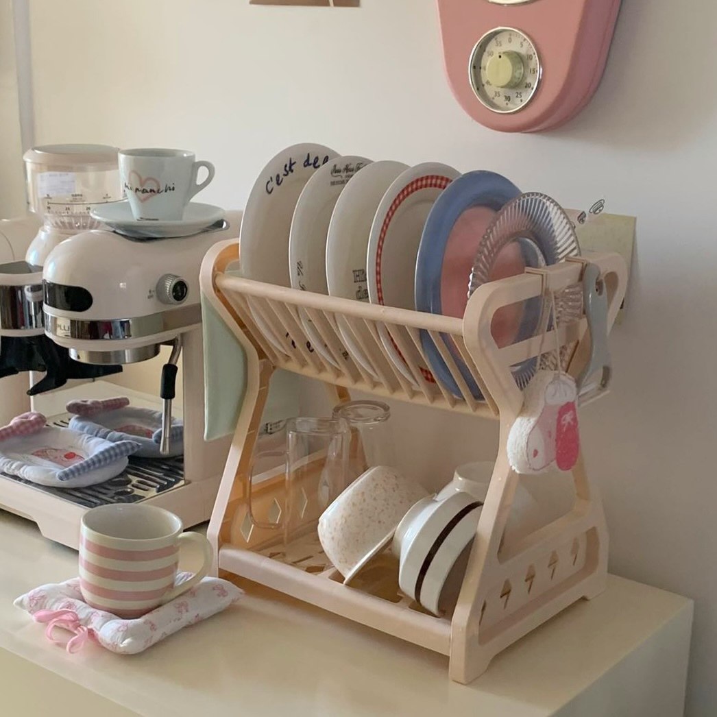 多功能厨房置物架台面双层碗筷碗碟收纳架家用水槽沥水碗架置物架,淘宝优惠券,粉丝福利购,淘宝优惠卷