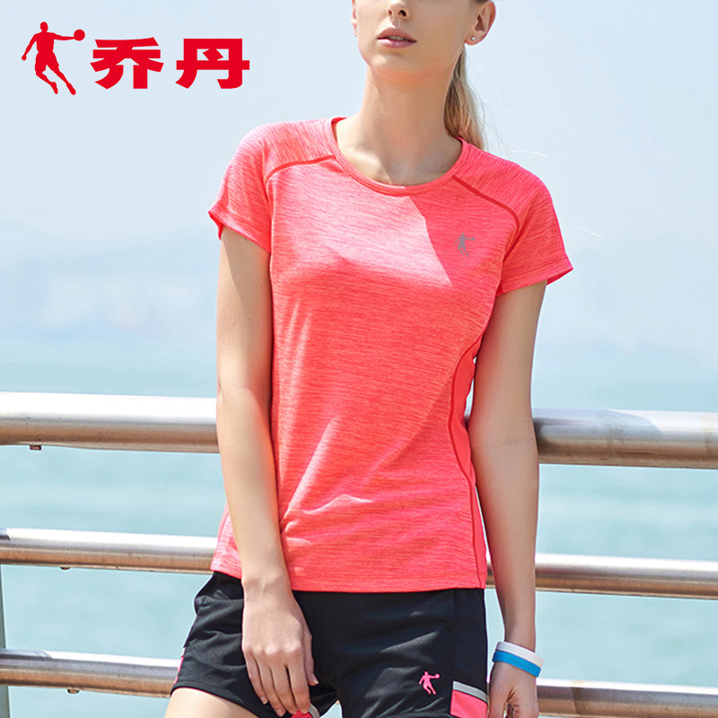 Jordan Short Sleeve T-shirt Women's Summer New Official Quick Drying Half Sleeve Top Running Slim Fit Leisure Fitness Sportswear