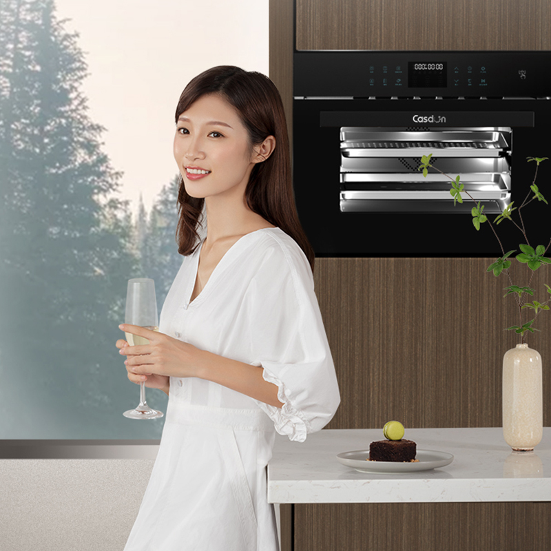 casdon /凯度te家用嵌入式电蒸烤箱 casdon凯度嵌入式电蒸箱