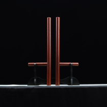Martial Arts Double Inflexator T-Stick T-Stick T-Type Abduction Anti-Explosion Weapon Solid Wood System Training Study Performance Wooden Inflection