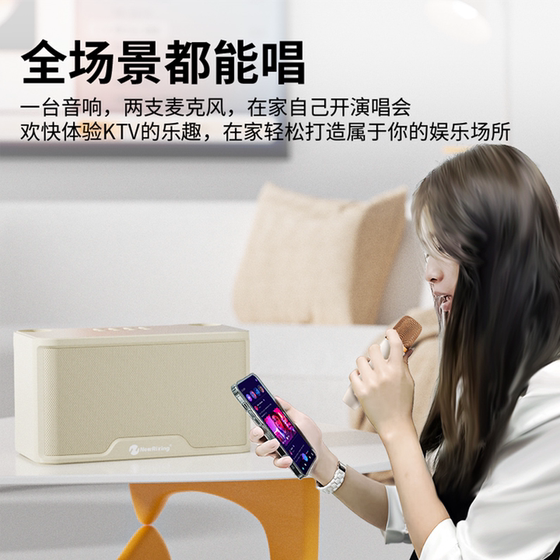 话筒音响一体麦克风家庭KTV儿童家用全民k歌唱歌声卡蓝牙音箱套装