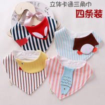 Baby Triangle Towel Pure Cotton Spring Autumn Baby Saliva scarf Newborn Enclosure Triangle Saliva Purse Cartoon Scarves