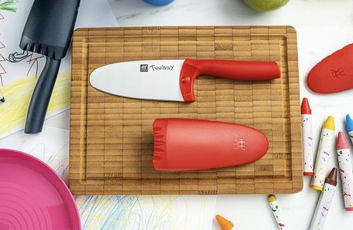 德国双立人儿童专用厨刀带刀套护手防割多用蔬菜水果刀进口不锈钢 - 图0