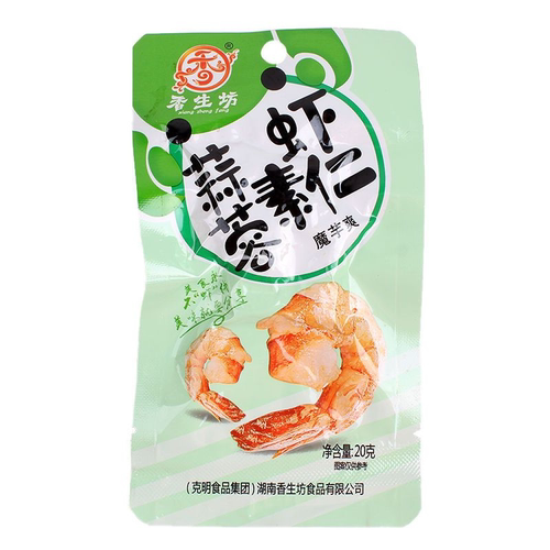 香生坊素虾仁20g*40袋装铁板烧香辣蒜蓉味即食魔芋爽素虾休闲零食 - 图1