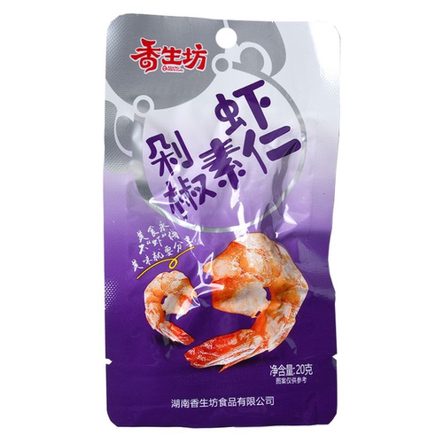 香生坊素虾仁20g*40袋装铁板烧香辣蒜蓉味即食魔芋爽素虾休闲零食 - 图0