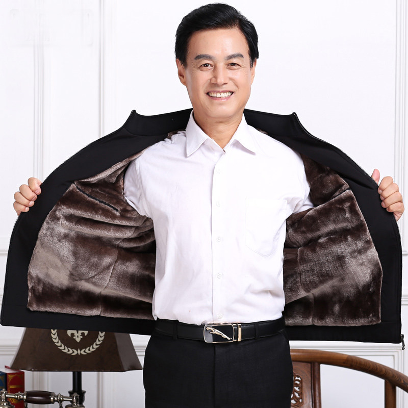 Winter thickened cotton jacket for middle-aged and elderly people