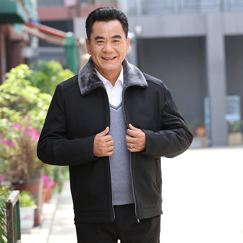 Winter thickened cotton jacket for middle-aged and elderly people
