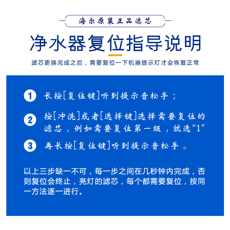 海尔净水器机滤芯HRO5017/5030-5A/5C/50-5I/5006/5002原装过滤芯 - 图1