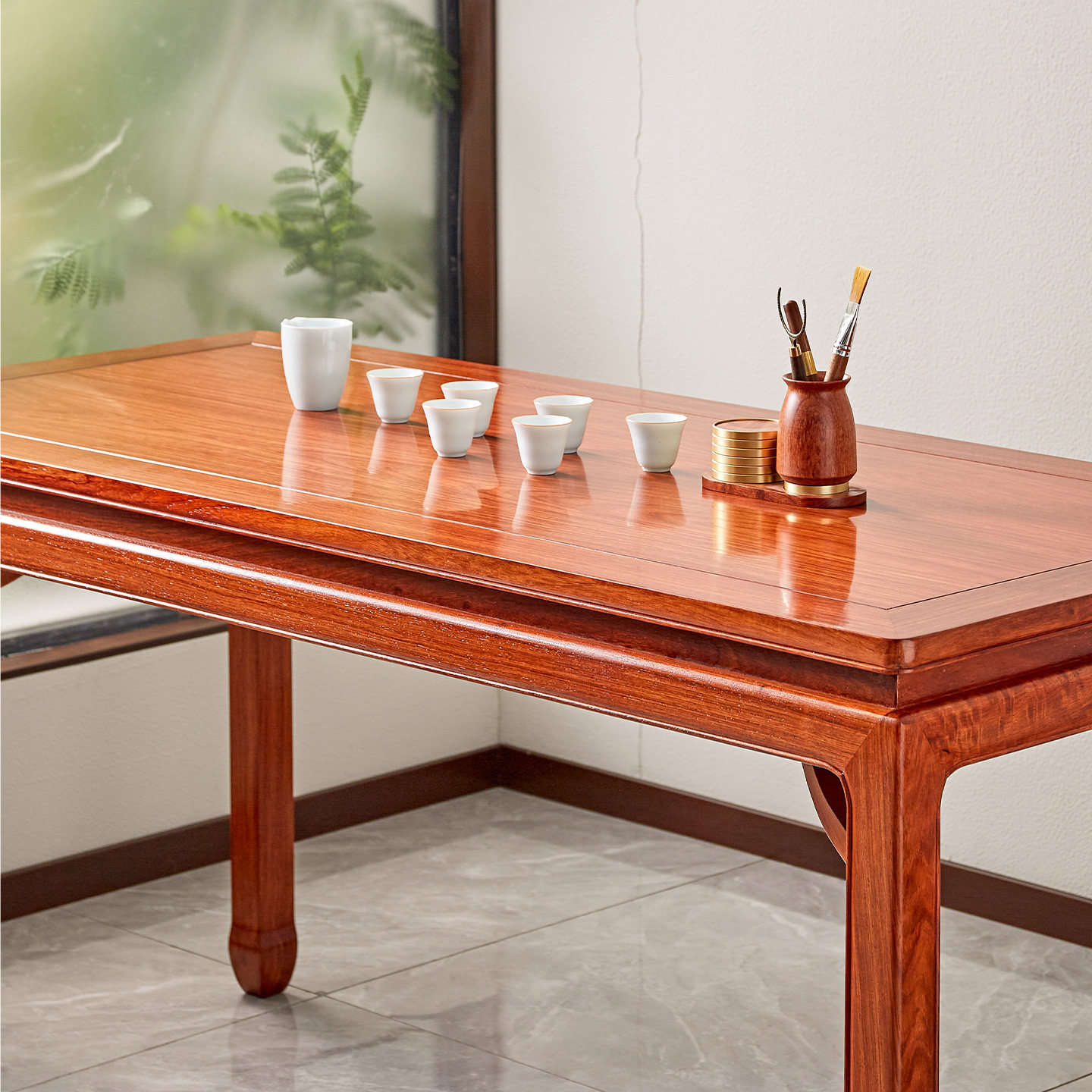 新中式茶桌组合花梨木干泡桌实木茶台刺猬紫檀茶几简约红木泡茶桌,淘宝优惠券,粉丝福利购,淘宝优惠卷