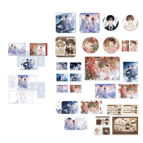 预售 栗汀 囚于永夜 归曙系列 ALL IN 徽章色纸冰箱贴 顾昀迟温然 - 图3