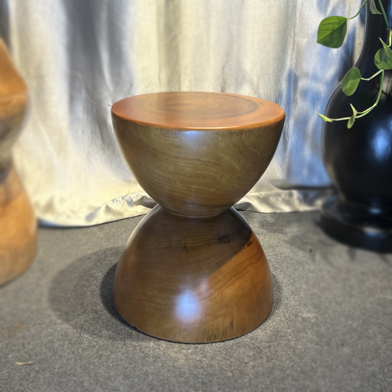 香樟木墩树桩实木凳子根雕原木边几木桩底座民宿侘寂风圆茶桌摆件 - 图3