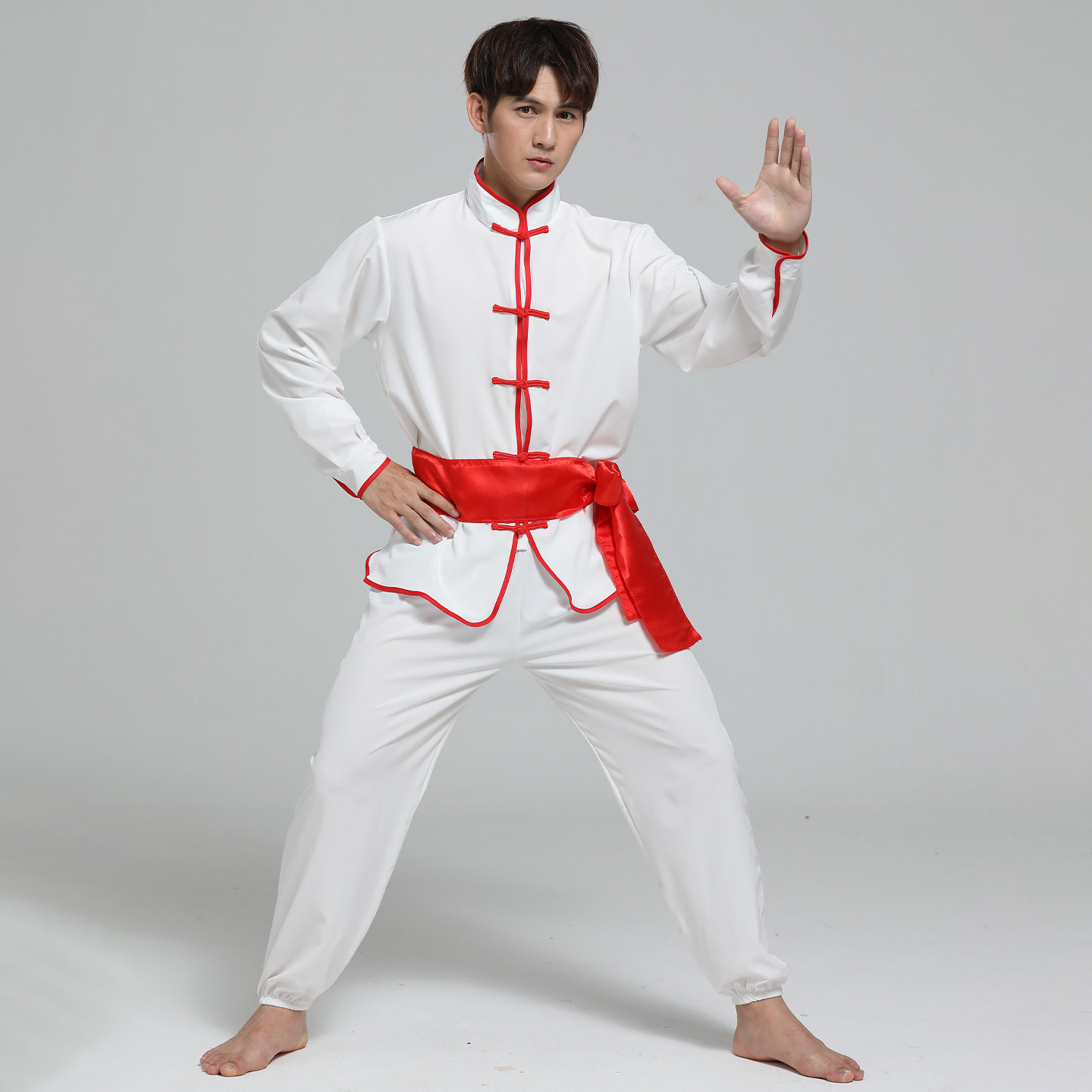 新款打鼓服舞龙舞狮表演服男女生秧歌服装腰鼓服武术练功服演出服