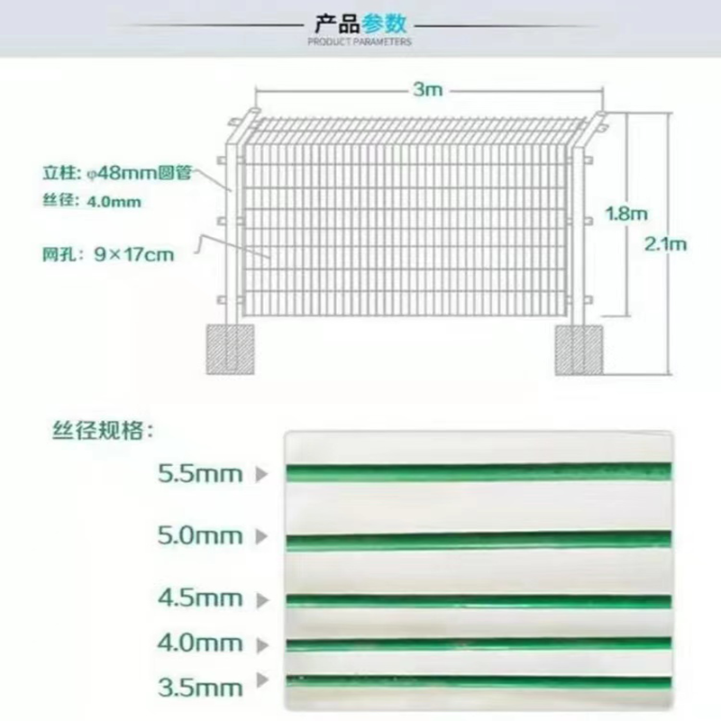 铁丝围栏网双边丝护栏网高速公路道路隔离网施工护栏网光伏围栏网