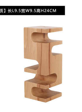 简约现代样板间客厅茶几组合摆件售楼处几何木制托盘陶瓷花器摆件