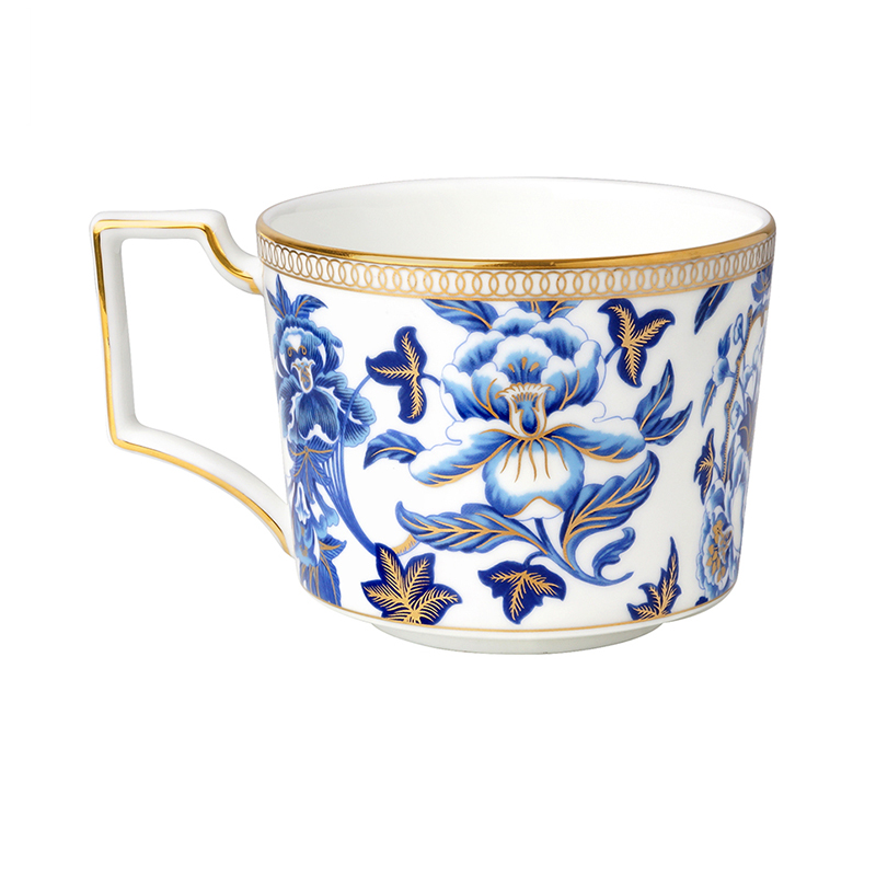 Wedgwood Hibiscus芙蓉系列骨瓷茶咖杯+WMF勺 欧式茶具咖啡具套装 - 图2