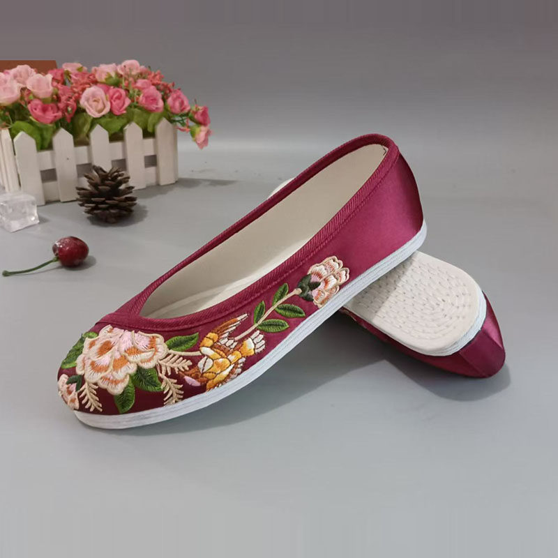 老北京布鞋女鞋平底素面中老年纯色黑色蓝色圆头单鞋布底千层底,淘宝优惠券,粉丝福利购,淘宝优惠卷