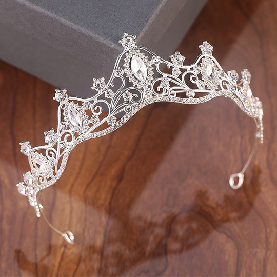 Girls Crown Tiara Diamond Crown Bridal Hair Accessories Birthday Gift Princess Baby Hair Card 2025 New Style