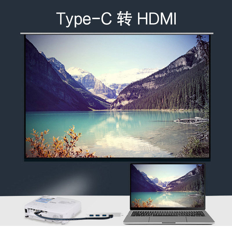 久宇 Type-c扩展坞USB-C笔记本转换器usb3.0连接键盘鼠标U盘拓展HDMI投屏适用苹果小米华为联想戴尔惠普电脑