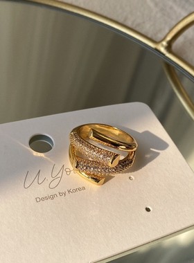 气质百搭微镶网红不褪色夸张戒指