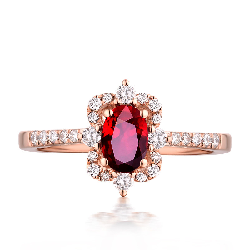 蜜安琪0.52 ~1.20克拉红宝石女戒 蜜安琪珠宝手饰