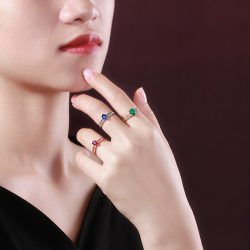 Yngel/蜜安琪红宝石戒指女鸽红血18K玫瑰金 天然彩色宝石高级定制 - 图2
