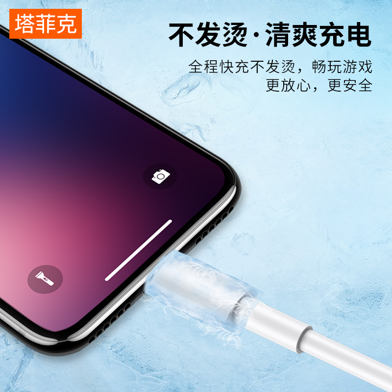 塔菲克适用iPhone6s快充数据线苹果手机ipad充电线7器8plus加长11pro12单头se平板pd20w插头13冲电2米max闪充-图2