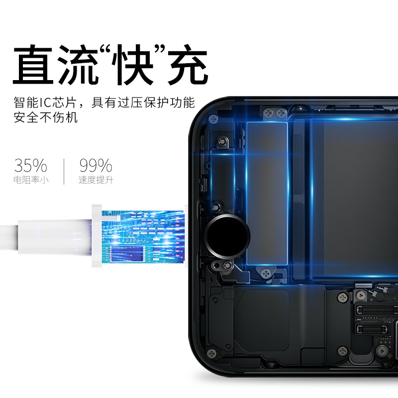 塔菲克适用iphone14充电数据线苹果13手机原装12快冲11加长正品8p-图2