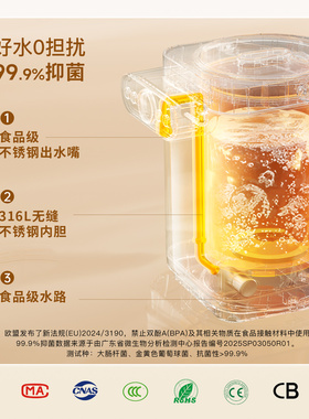 克莱特电热水瓶意式复古设计5L