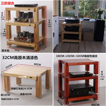 Tandem Sound Single Layer Sound Cabinet Power Amplifier Cabinet Solid Wood Rack Shock tripod Cinema Equipment Cabinet Professional Feet