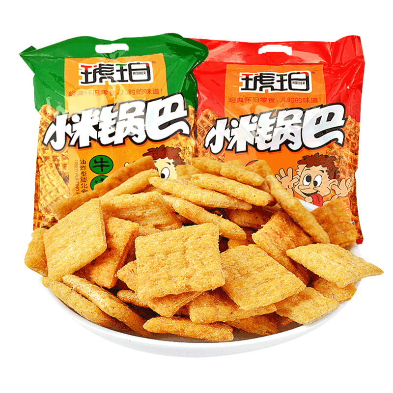 琥珀小米小包装8090怀旧网红锅巴 聚味园食品膨化食品