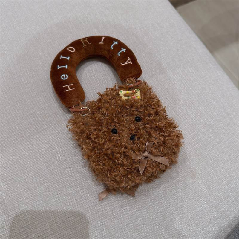 棕色泰迪毛绒适用小米mix2手机壳三星Zflip7华为Pocket折叠荣耀OPPO FindN3摩托罗拉razr60新款PuraX保护套5 - 图2