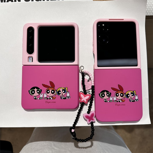 飞天小女警适用小米mix2手机壳三星Zflip7华为Pocket折叠荣耀OPPO FindN3摩托罗拉razr60新款PuraX保护套5 - 图1